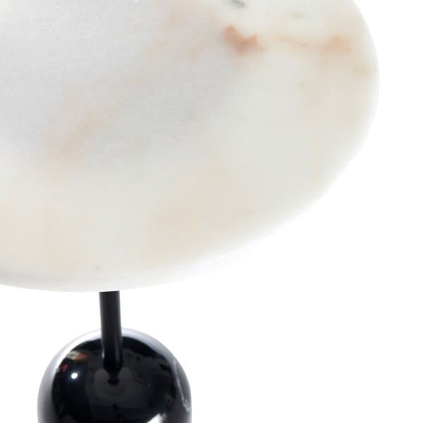 Thyme Lamp Table - Black Marble & White Marble