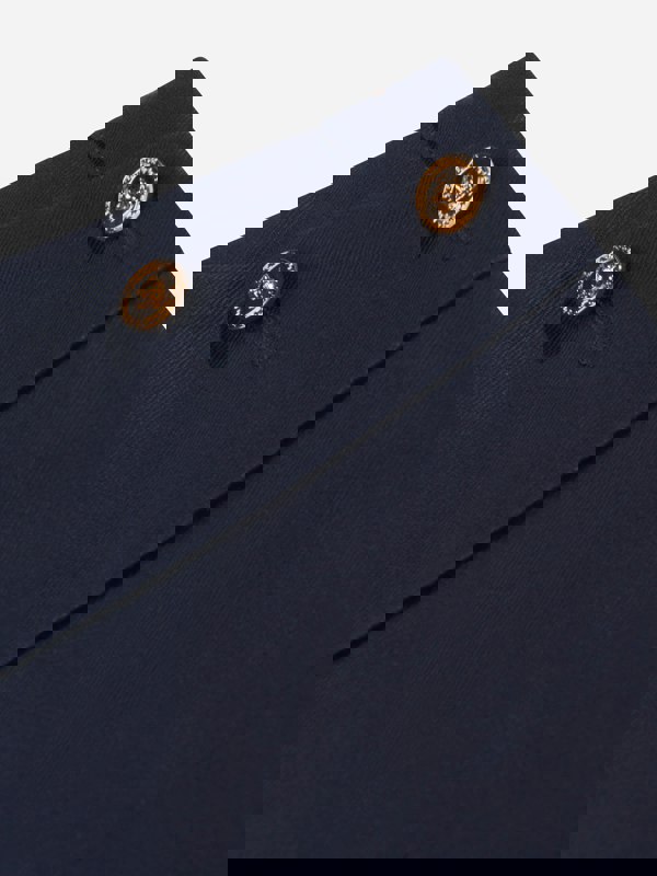 Versace Baby Girls Gabardine Shorts in Navy