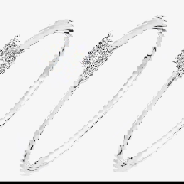 T. H. Baker 9ct White Gold 0.07ct Diamond Sqaure Cluster Ring PR20432W