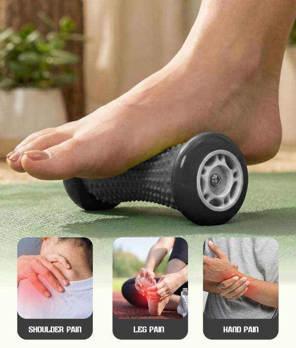 ROMIX Foot Massage Roller and Spiky Massage Ball Set, Deep Tissue Massage Tools for Feet, Hands, Arms and Legs