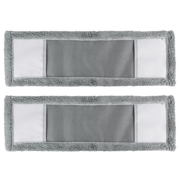 JVL Microfibre Mop Replacement Cleaning Pad - Grey x 2