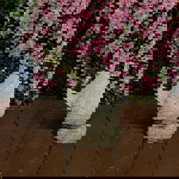 Adorable and Charming Stone Cast Robin Ornament 