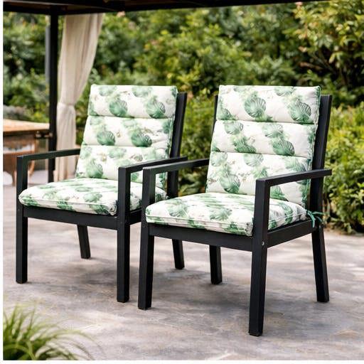 Gardenwize Pair of Outdoor Seat Cushion – Bali Full Length Chair Pad