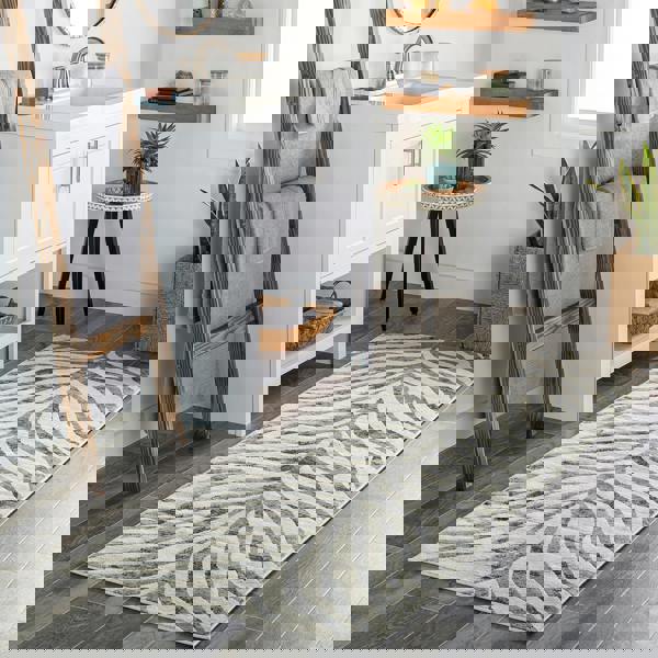 Livabliss City-Animal Print Grey Beige Yellow Boho Zebra Pattern Rug