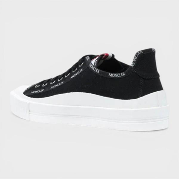 Moncler Glissiere Low Top Canvas Black White