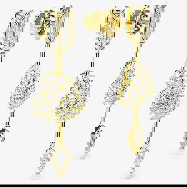 Swarovski Idyllia Gold Tone Reversible Arrow Heart Earrings 5737295