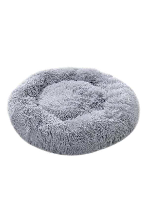 Living and Home 60x60cm Calming Cat and Dog Bed Doughnut Cuddler Round Plush Pet Bed
