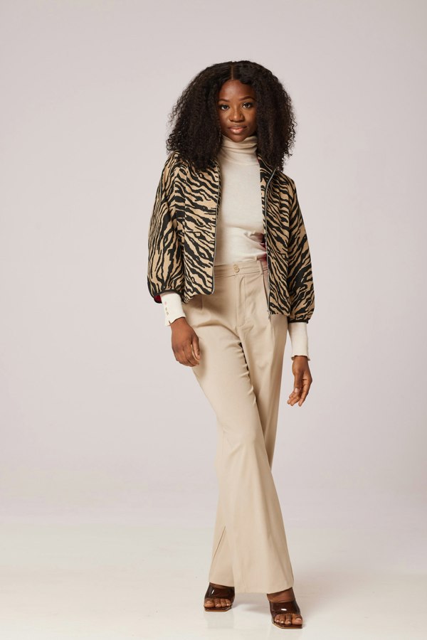 Lioness by TF Camel Zebra Jacket