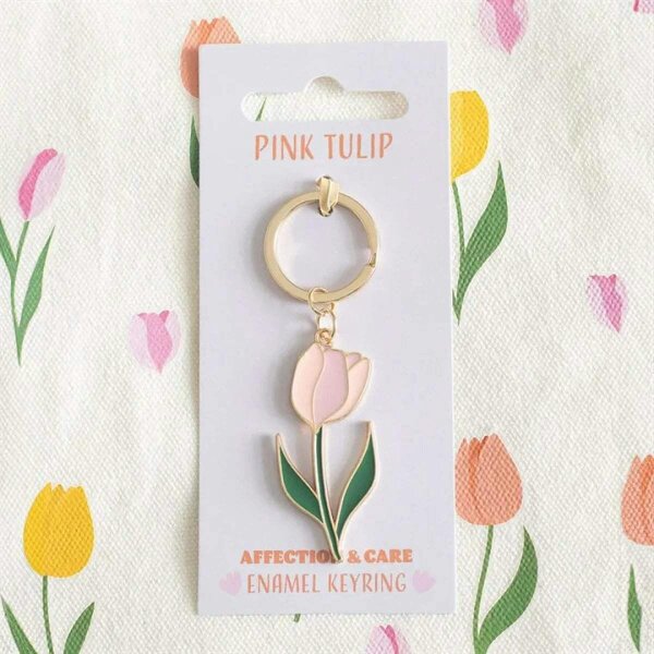 Bobobiy Pink Tulip Keyring