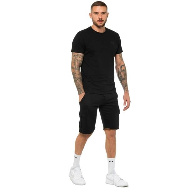 Enzo Mens Fleece Shorts - Black