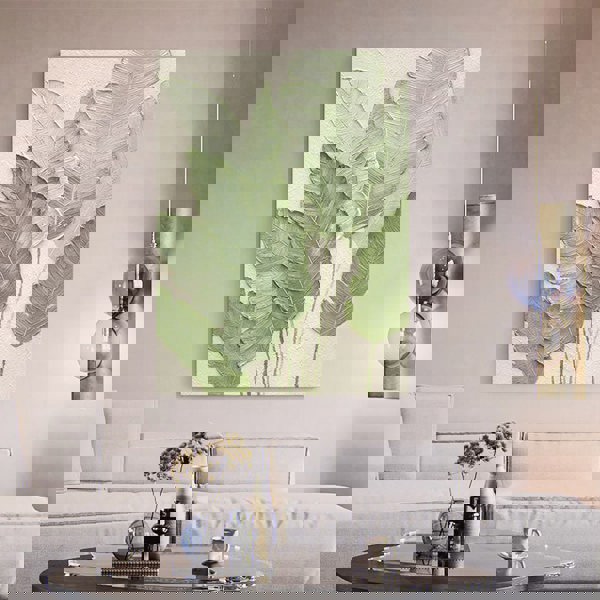 Green Leaves Framed Wall Art Print Multiple Size-Rit Concept-Rit Concept