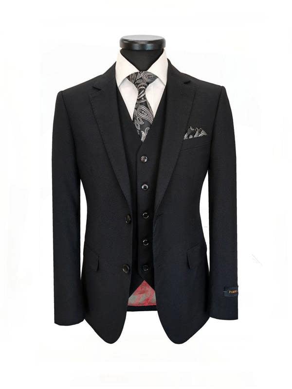 Men’s Black 3-Piece Slim Fit Suit