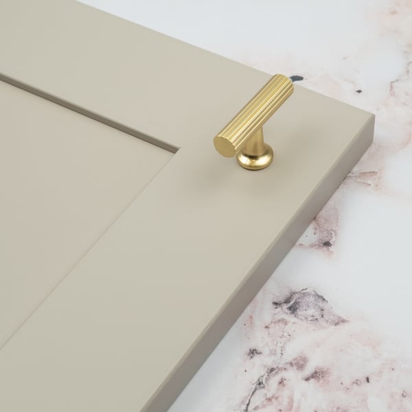 Handle & Home Brass Reeded T-Bar Knob