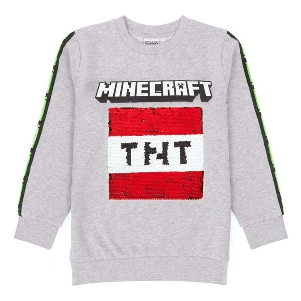 Minecraft Childrens/Kids Sequin Flip Sweatshirt - Grey