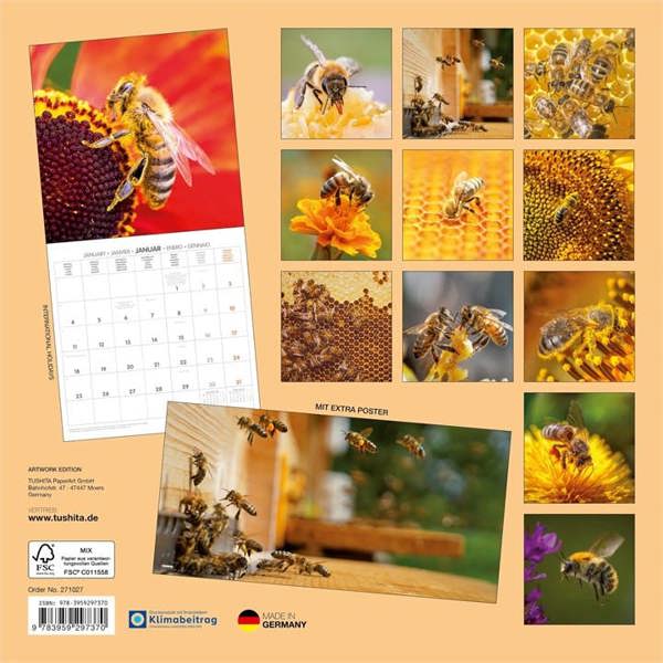 Bees Calendar 2027, Wall Calendars, Month To View, Animals, Gift