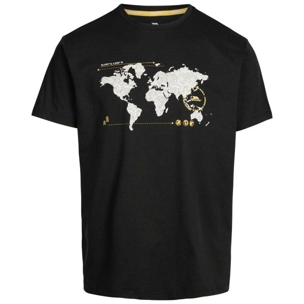 Trespass Mens Ohio Map TP75 T-Shirt - Black