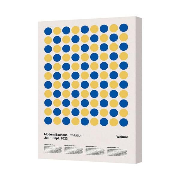 Benjamin Tate Design Modern Bauhaus Exhibition Canvas Print Weimar 2023 Dots Design