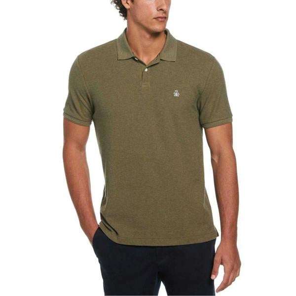 Original Penguin Mens Slim Polo Shirt - Dusty Olive - 