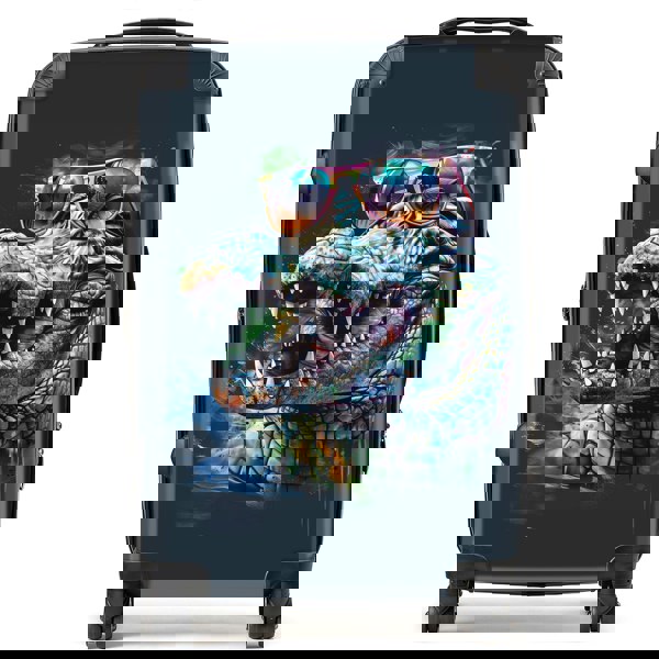 Warren Reed Crocodile In Glasses Splashart Suitcase