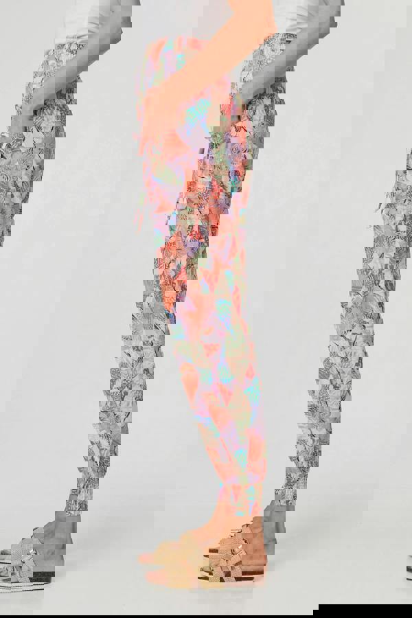 Pink | Abstract High Waist Harem Pants