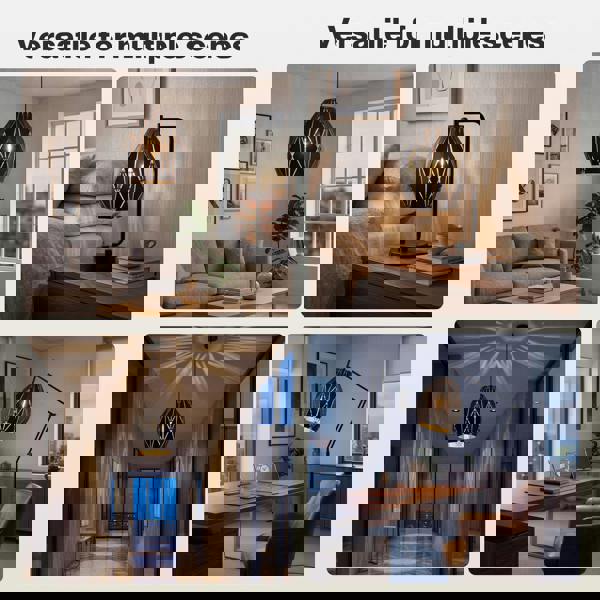 Emitto Ceiling Light Shade Pendant Metal Lampshade Easy Fit Lightshade Geometric