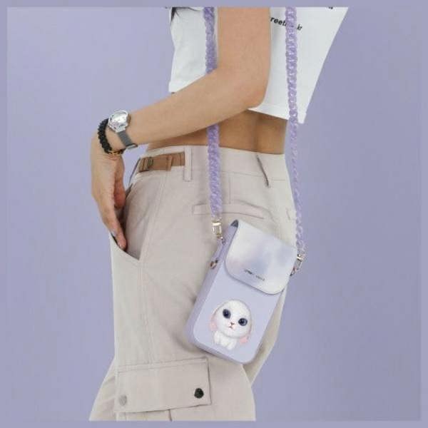 Nimmy Friends Big Eyed Pet 2.0 Rabbit Phone Bag Purple - N-XDY-SJB-08
