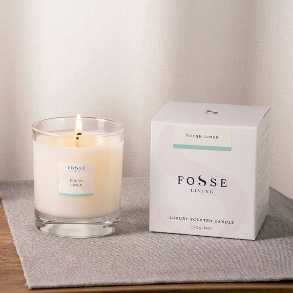 Fosse Living Fresh Linen Scented Candle