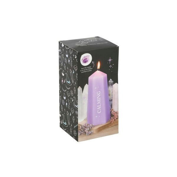 Serano Calming Crystal Candle with Rough Amethyst