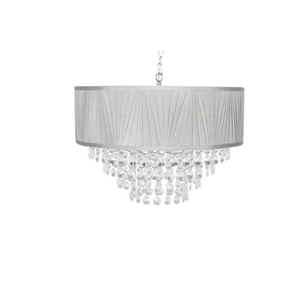 Pagazzi Lighting Talula Grey & Crystal Ceiling Pendant