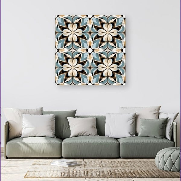 Warren Reed Beige And Brown Abstract Pattern Canvas