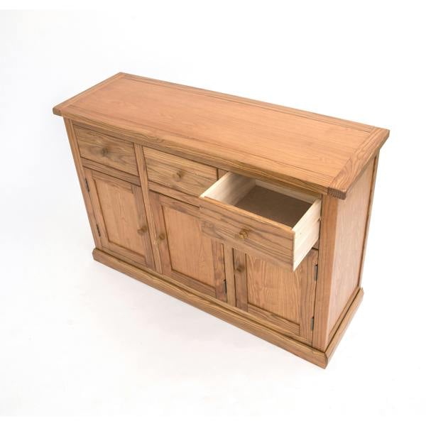 Cabinet Bits Salerno Light Wood 3 Drawer 3 Door Sideboard Wood Knob