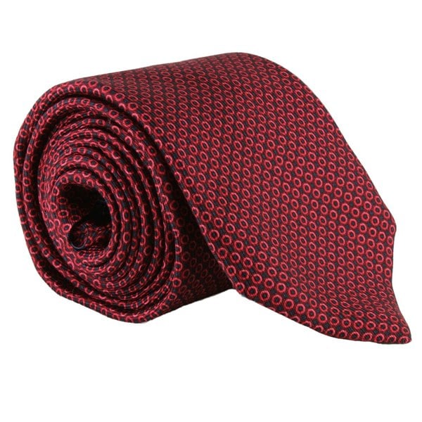 Dunhill luxurious mulberry silk tie in a hexbolt pattern