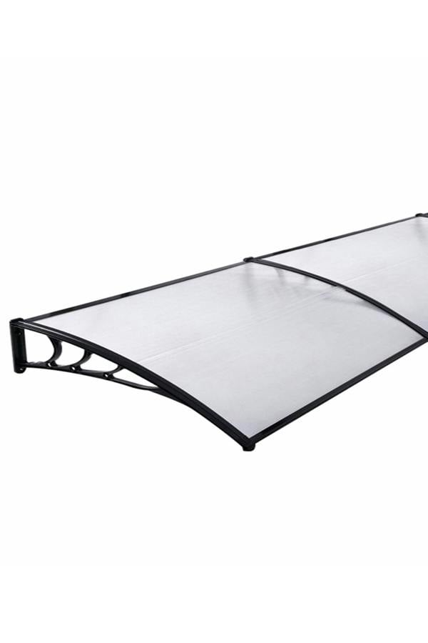 Living and Home 2.7m W x 1m D Window Door Canopy Awning with Brackets