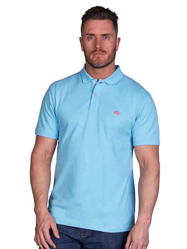 Raging Bull Mens Classic Organic Polo Shirt - Sky Blue