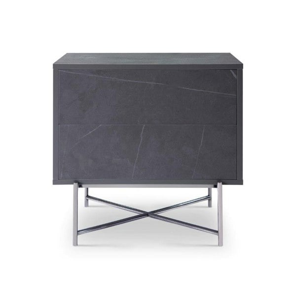 Grey Bedside Chest by Gillmore