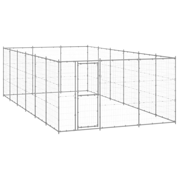 Berkfield Outdoor Dog Kennel Galvanised Steel 21.78 m�__