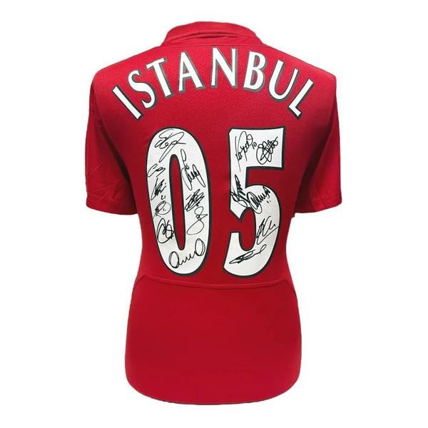 Unbranded Liverpool 2005 Champions League Final Retro Shirt Signed by 15