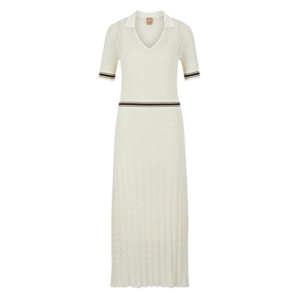 Boss Womens/Ladies Faselia Knitted Dress - White