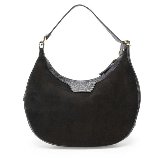 Elie Beaumont Crescent Suede Bag - Black