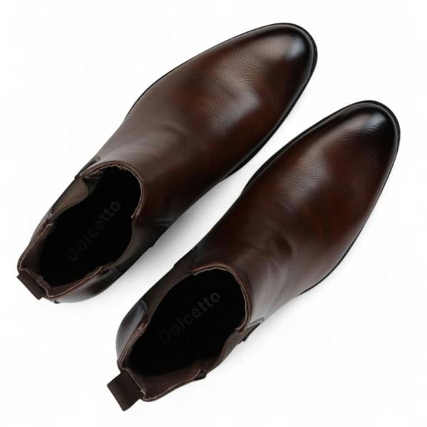 Dolcetto Men's Chelsea Slip-On Office Ankle Boots