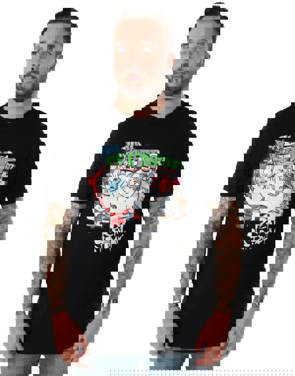 Ren & Stimpy Unisex Black Graffiti Short Sleeved T-Shirt