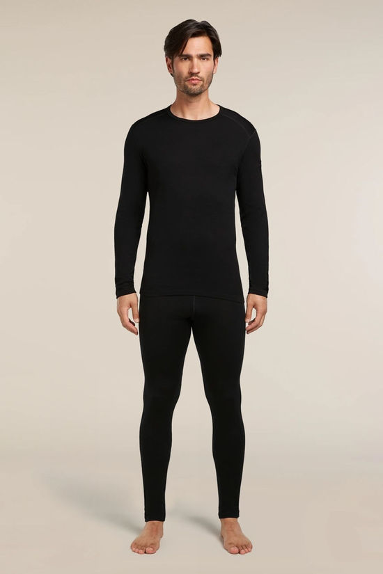 Icebreaker Men's Merino Wool 260 Tech Base Layer Leggings - Black