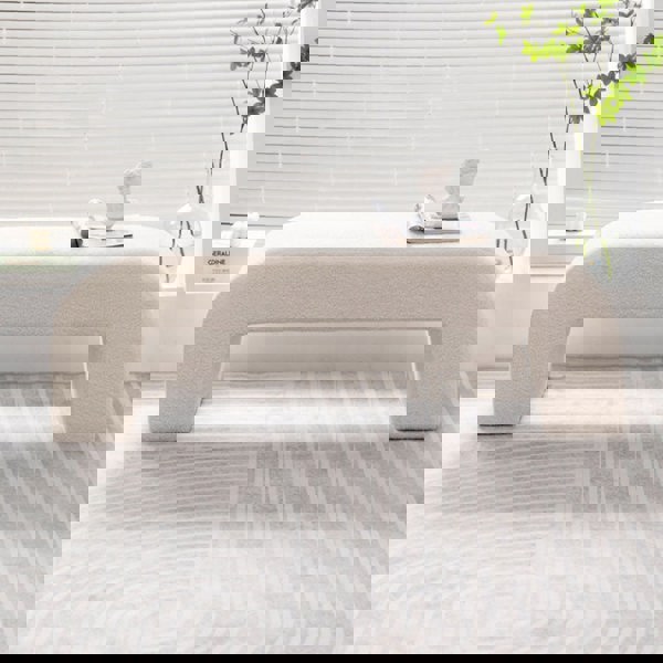 Maxine Boucle Bench, White Boucle-Rit Concept-Rit Concept