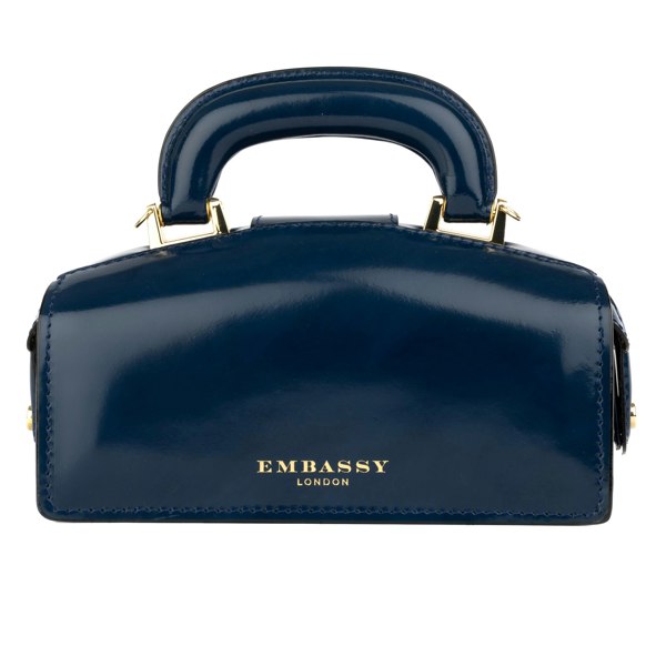 Embassy London Gazelle Mini - Navy - Women’s mini leather top handle & crossbody bag