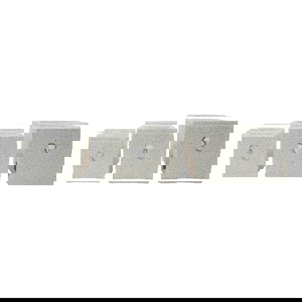 JVL Shiro Boucle Rectangular Fabric Storage Baskets for Home Organisation, Set of 3, White