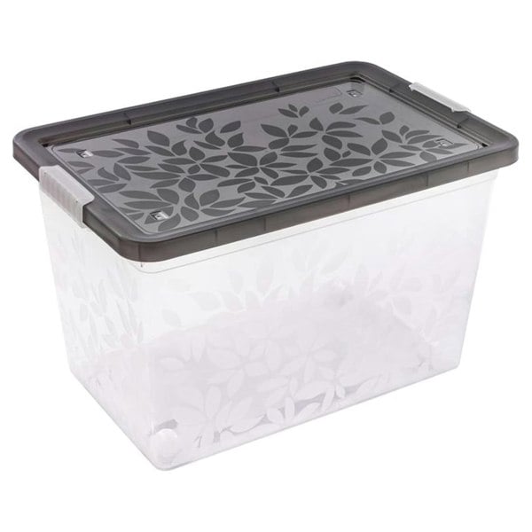 Elegant Jasmine Leaves Plastic Storage Containers With Clip Locked Lids