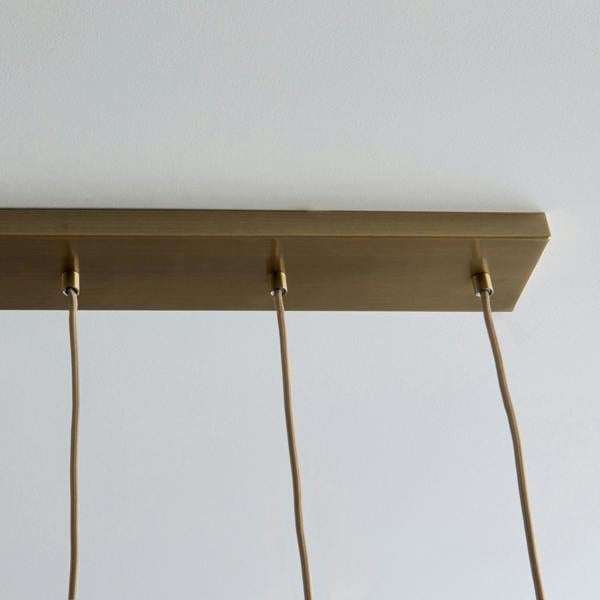 Pagazzi Lighting Branco 5 Light Antique Brass Ceiling Pendant Bar