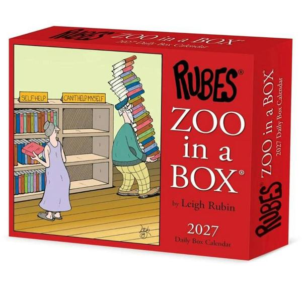 Rubes, Zoo in a Box Desk Calendar 2027, Desk Calendars, Day To View, Humour, Gift