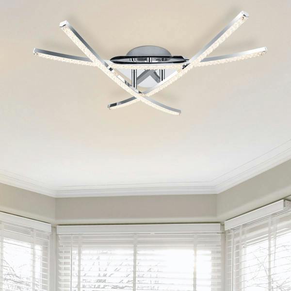 COSYLYTE Samford 3 Light LED Beaded Ceiling Light - Chrome