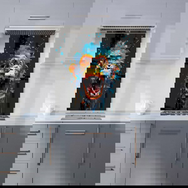 Warren Reed - Designer Crazy Monkey face Splashart Kitchen Splashback